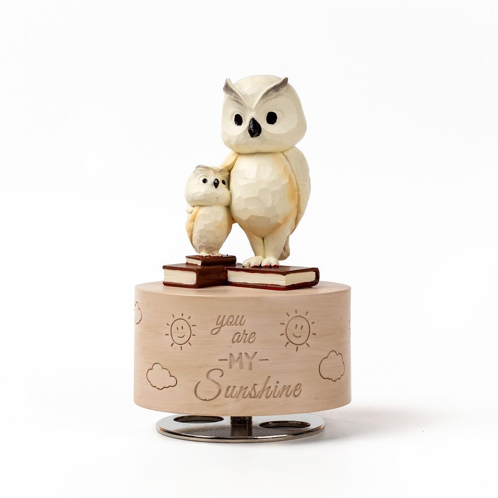 9272 Owl Music Box Figurine Sculpted Hand-Painted Musical Figure Gifts
